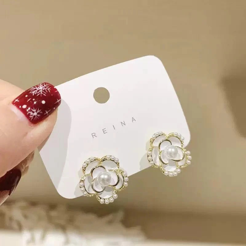 Pearl Bloom Stud Earrings