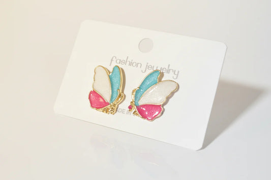 Colourful Butterfly Stud Earrings