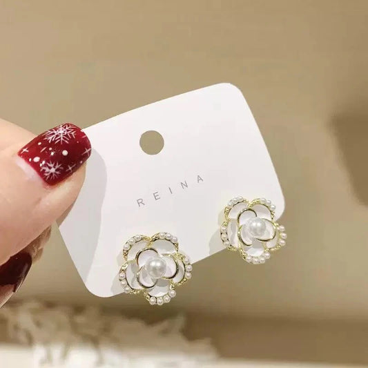 Pearl Bloom Stud Earrings