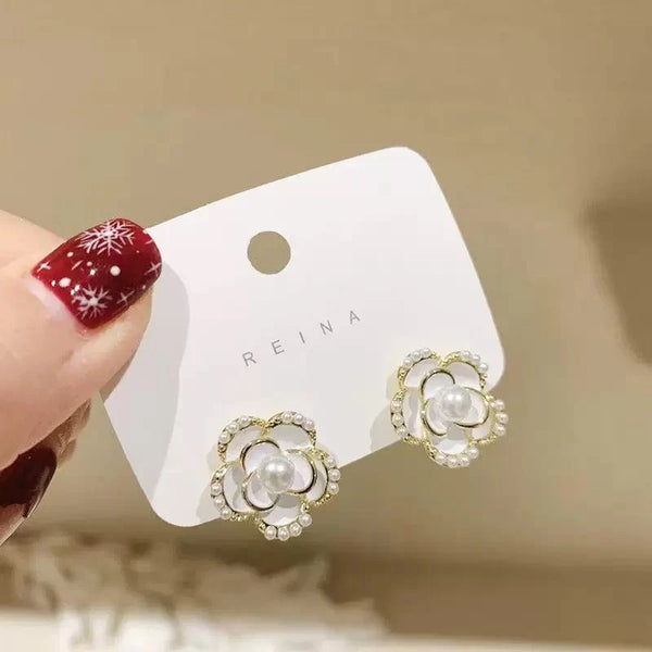 Pearl Bloom Stud Earrings